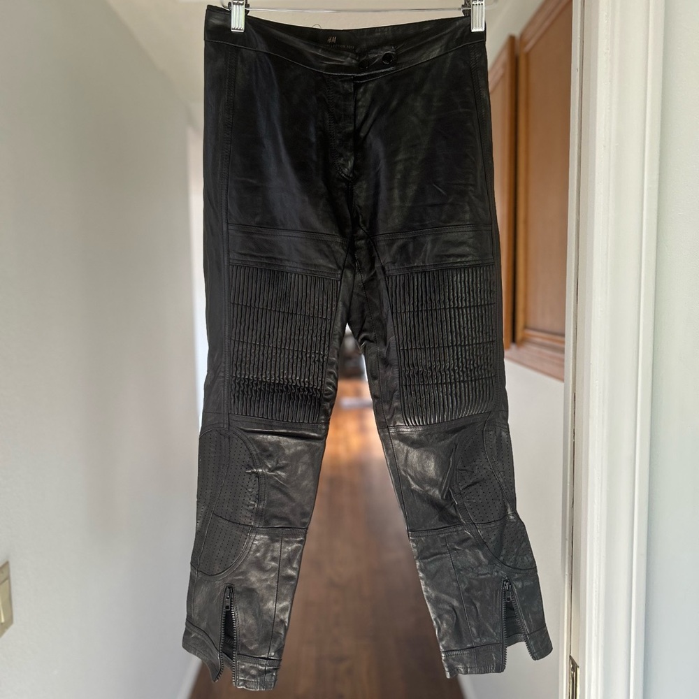 Black Leather Moto pants.